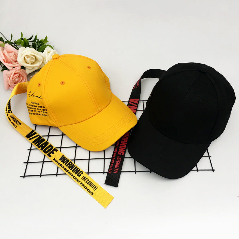 Wholesale Cotton Small Yellow Cap Streamer Baseball Cap